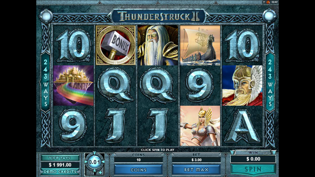 Бонусная игра Thunderstruck II 2